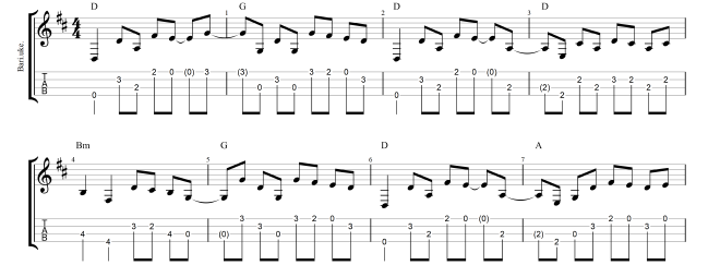 2nd ukulele (baritone) verse